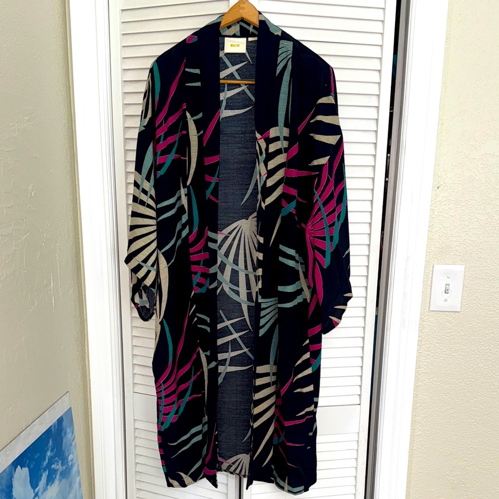 Anthropologie “Maeve by Anthropologie” Tropical Patterned Kimono Cardigan - M/L